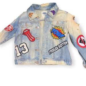 Custom pre owned denim jacket